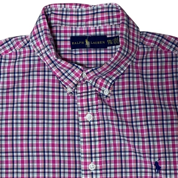 RALPH LAUREN - Men’s Multi-coloured Short Sleeve Button-Down Shirt XXL - Picture 6 of 6